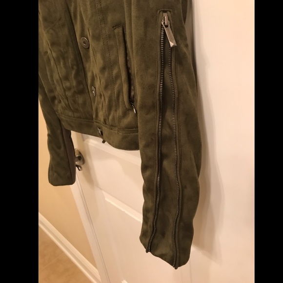 BCBGMaxAzria Cropped green jacket - Picture 4 of 7